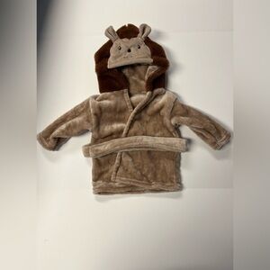 HUDSON BABY “ANIMAL” PLUSH BABY ROBE SIZE 0-9MO